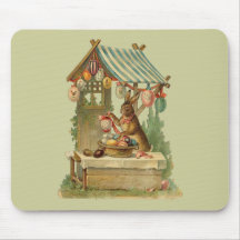 Easter Bunny Roadside Egg Stand Mouse Mat