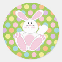Easter Bunny Round Stickers