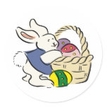 Easter Bunny Round Stickers