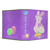 Easter Bunny Teddy Bear Binder