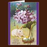 Easter Bunny & Violets cards