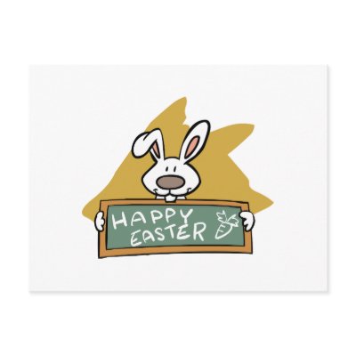 Easter Bunny with chalkboard Post Card