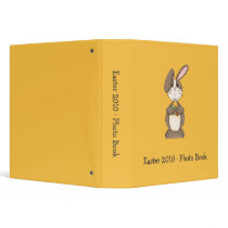 Easter Bunny with Colored Eggs Vinyl Binder