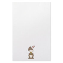 Easter Bunny with Colored Eggs Stationery Paper