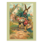Easter Bunny With Eggs For Children Post Cards