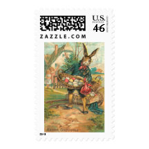 Easter Bunny With Eggs For Children Postage