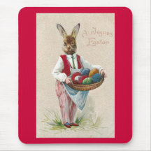 Easter Bunny with Eggs Mouse Pad