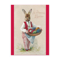 Easter Bunny with Eggs Post Cards