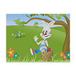 Easter Bunny with Eggs postcard