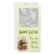 Easter Bunny with Glasses Picture Card