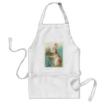 Easter Bunny With Green Egg aprons by easterfun Easter Bunny With Green Egg aprons