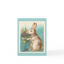 Easter Bunny With Green Egg Cards