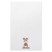 Easter Bunny with Pink Egg Custom Stationery