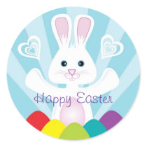 Easter Bunny with Rainbow Eggs, Happy Easter stickers by Chile71Design Easter Bunny with Rainbow Eggs, Happy Easter stickers