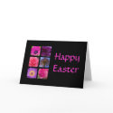 Easter Card - Black Pink Purple Flowers card