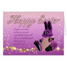 Easter Card - Bunny And Bumble Bee