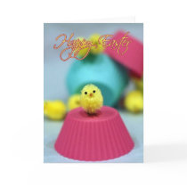 Easter Card Fuzzy Chick