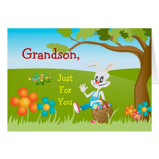 Easter Card Just For Grandson Zazzle