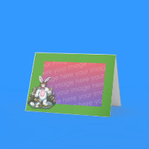 Easter Card Template Horizontal Green by ZachBear Easter Card Template Horizontal Green