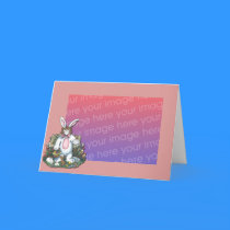 Easter Card Template Horizontal Pink by ZachBear Easter Card Template Horizontal Pink