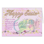 Easter Card With Cats And Ball Of Yarn