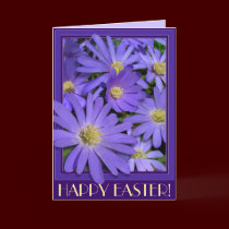 Easter Cards Blue Flowers Custom Greeting Card cards