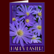 Easter Cards Blue Flowers Custom Greeting Card cards