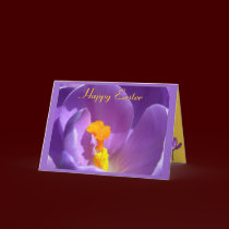 Easter Cards Crocus Flowers Custom Greeting Card