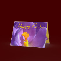Easter Cards Crocus Flowers Custom Greeting Card cards
