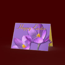 Easter Cards Crocus Flowers Custom Greeting Card cards