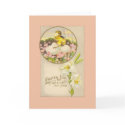 Easter - Chick & Eggs Up a Tree - Antique Postcard card