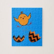 Easter Chick Jumping Out of Egg - Cute! Puzzle