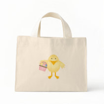 Easter Chick N Basket Tote bags by easter_gifts Easter Chick N Basket Tote bags