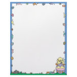 Easter Chick Painting Eggs Custom Letterhead