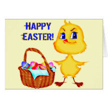 Easter Chick T shirts and Gifts Greeting Card