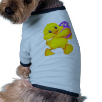 Easter Chick With Egg Dog T-shirt