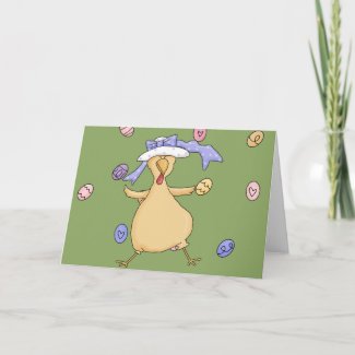 Easter Chicken Greeting Card card