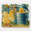 Easter chicks at play mousepads
