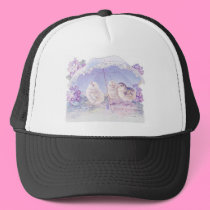 easter chicks bright blue hats