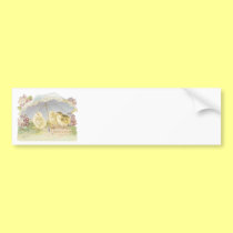 easter chicks bright bumper stickers