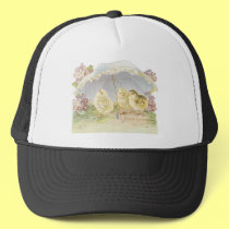 easter chicks bright hats