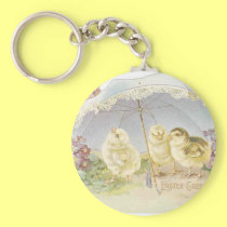 easter chicks bright keychains