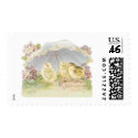 easter chicks bright stamp