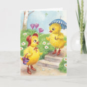 Easter chicks card