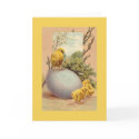 Easter - Chicks Egg PussyWillow- Antique Postcard card