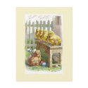 Easter - Chicks, Eggs & Bench - Antique Postcard postcard