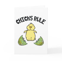 Easter Chicks Rule Greeting Cards