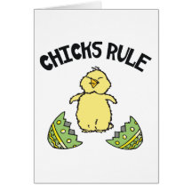 Easter Chicks Rule Greeting Cards