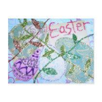 Easter Collage postcards