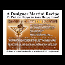 Easter Cream Egg Martini Recipe Postcard postcards